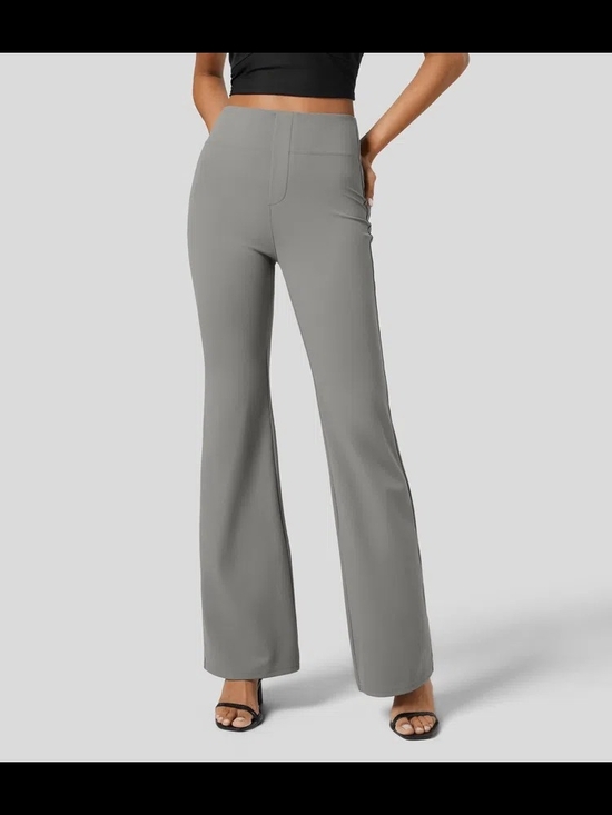 HALARA Pants - Halara Flex High Waisted Flare Work Pants Gray Petite Medium